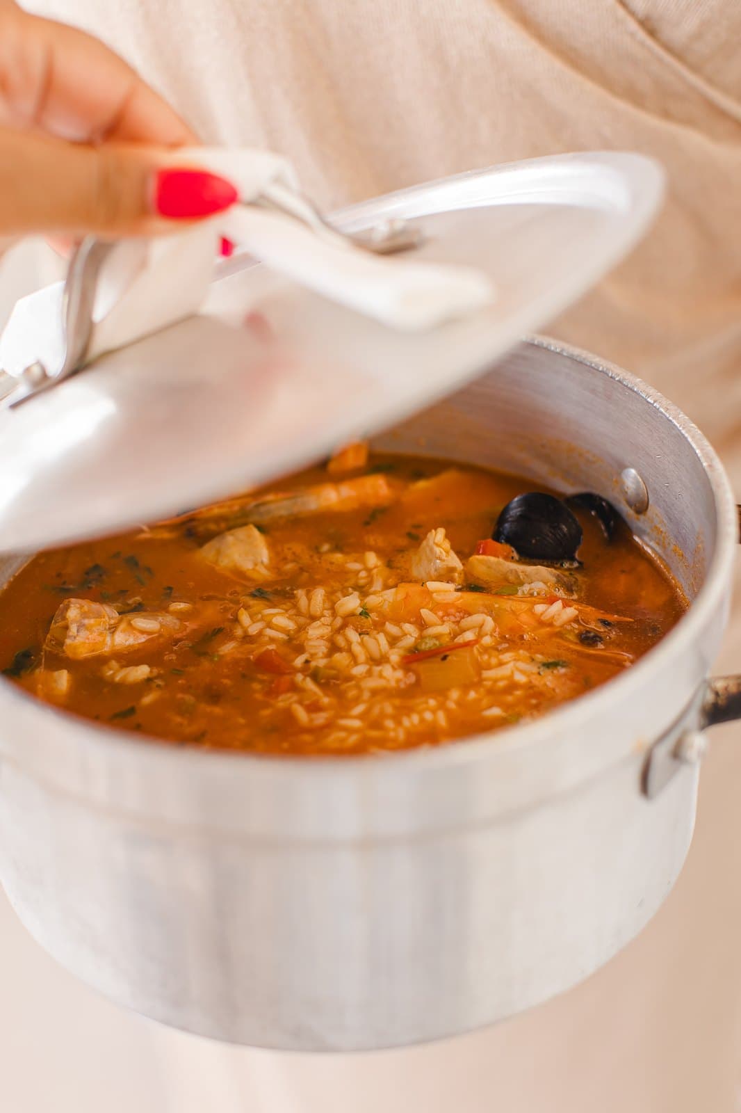 Arroz do mar e seus mariscos